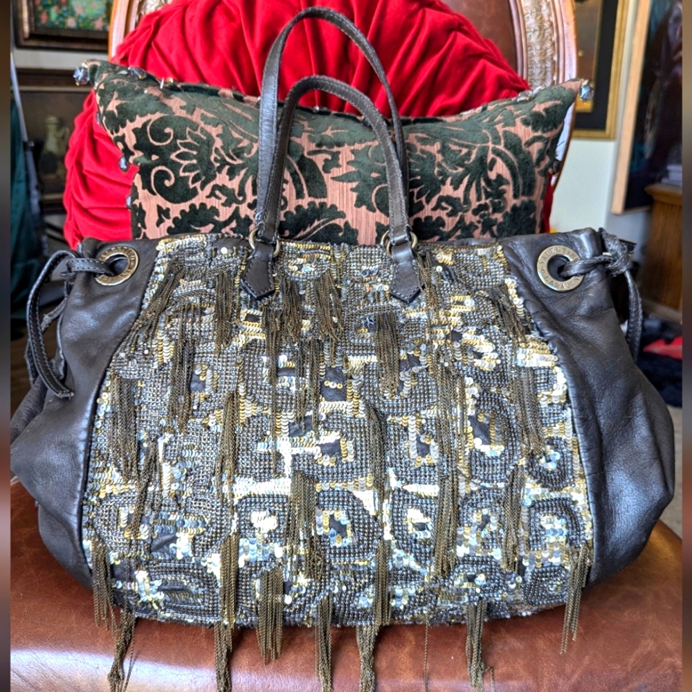 💥RARE‼️💯VALENTINO SEQUIN GLAM CHAIN TOTE